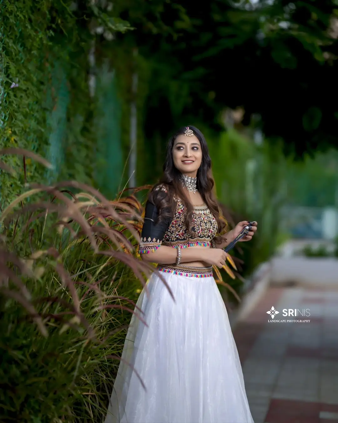 ETV Actress Bhanu Sri in Beautiful White Lehenga Black Choli